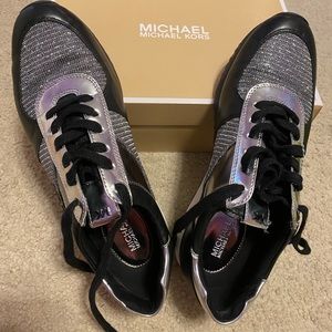 Michael Kors allie trainer glitter shoes size:11